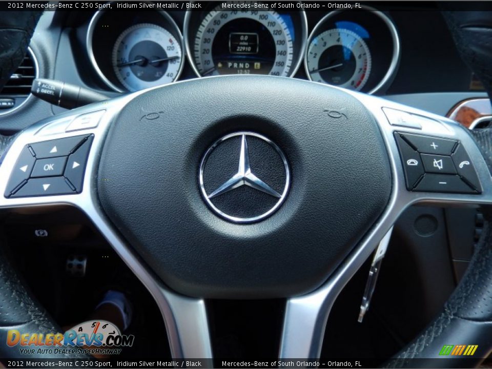 2012 Mercedes-Benz C 250 Sport Iridium Silver Metallic / Black Photo #25