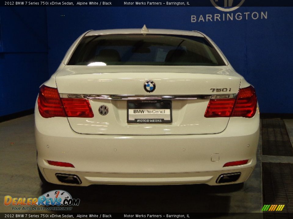 2012 BMW 7 Series 750i xDrive Sedan Alpine White / Black Photo #22