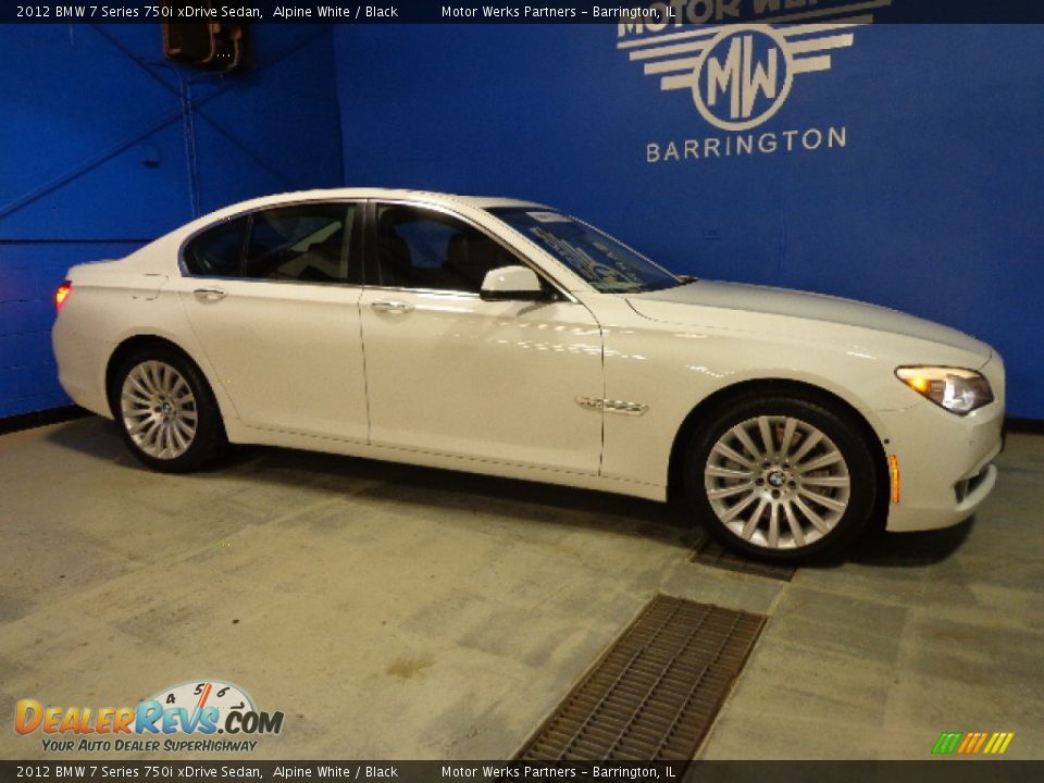 2012 BMW 7 Series 750i xDrive Sedan Alpine White / Black Photo #24