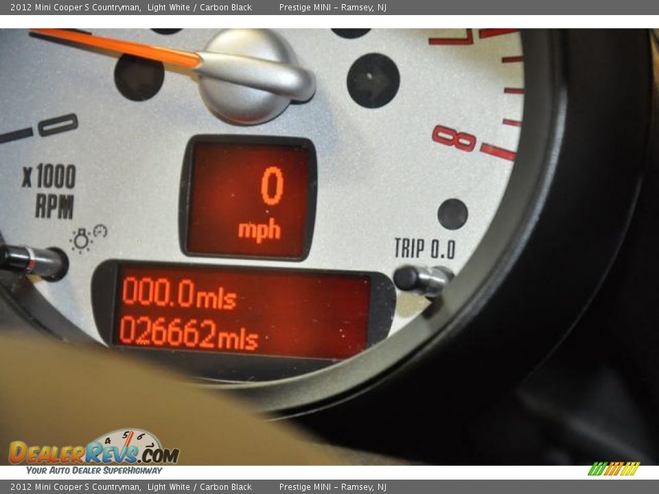 2012 Mini Cooper S Countryman Light White / Carbon Black Photo #27
