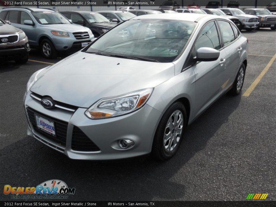 2012 Ford Focus SE Sedan Ingot Silver Metallic / Stone Photo #1