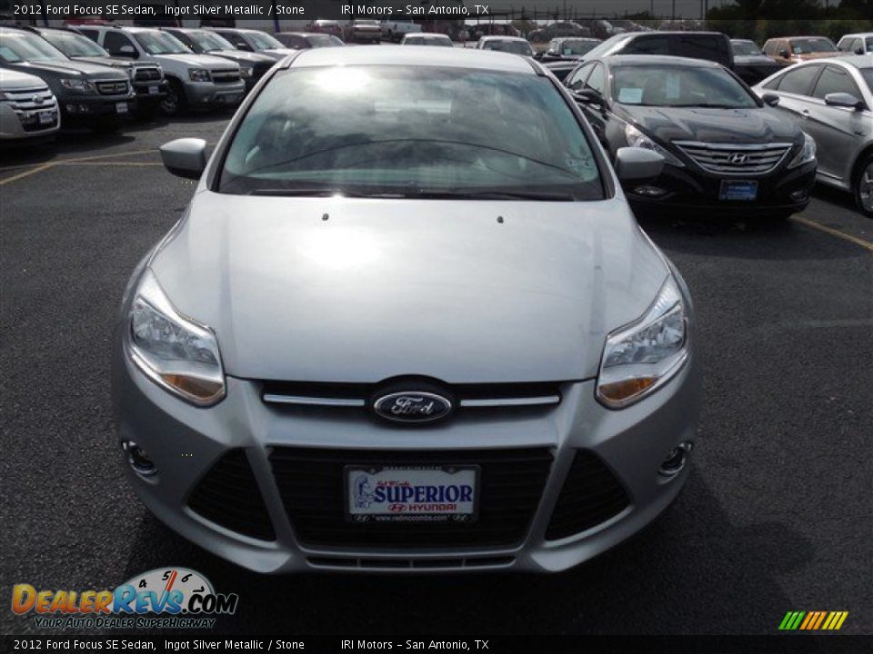 2012 Ford Focus SE Sedan Ingot Silver Metallic / Stone Photo #2