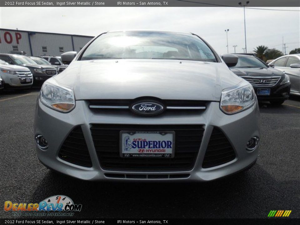 2012 Ford Focus SE Sedan Ingot Silver Metallic / Stone Photo #3