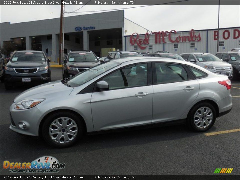 2012 Ford Focus SE Sedan Ingot Silver Metallic / Stone Photo #6