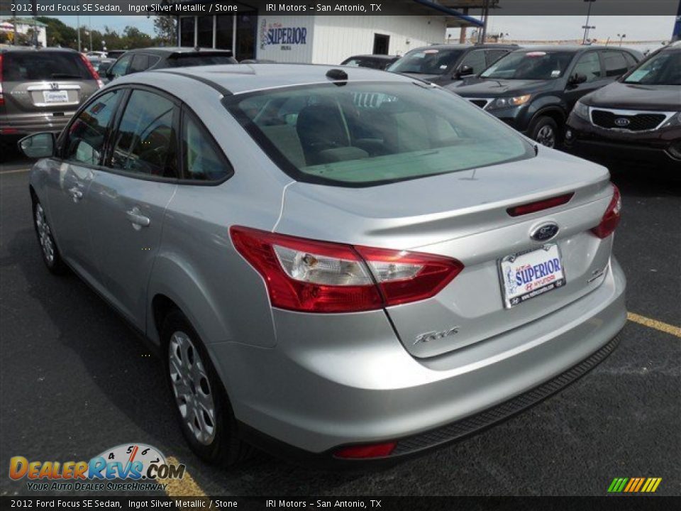 2012 Ford Focus SE Sedan Ingot Silver Metallic / Stone Photo #7