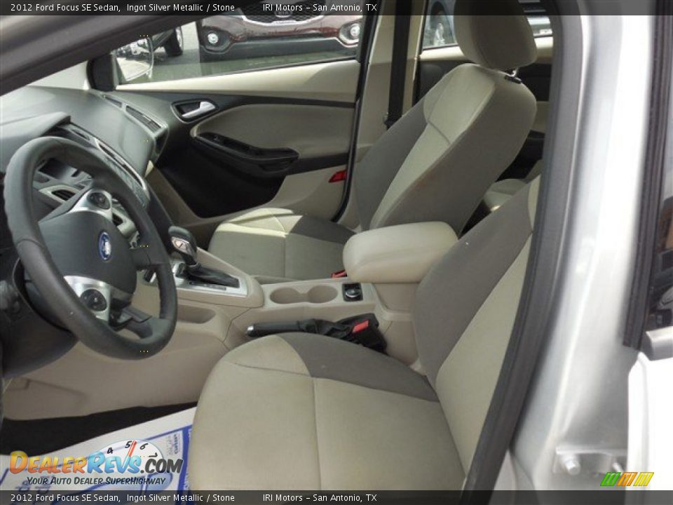 2012 Ford Focus SE Sedan Ingot Silver Metallic / Stone Photo #13