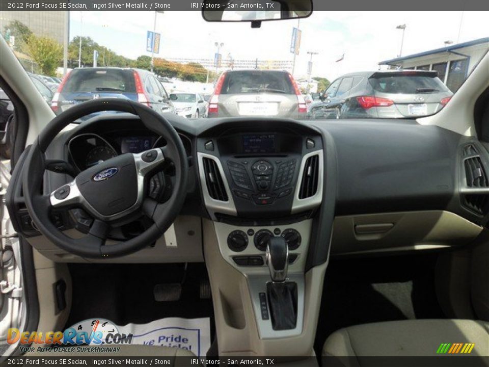 2012 Ford Focus SE Sedan Ingot Silver Metallic / Stone Photo #16