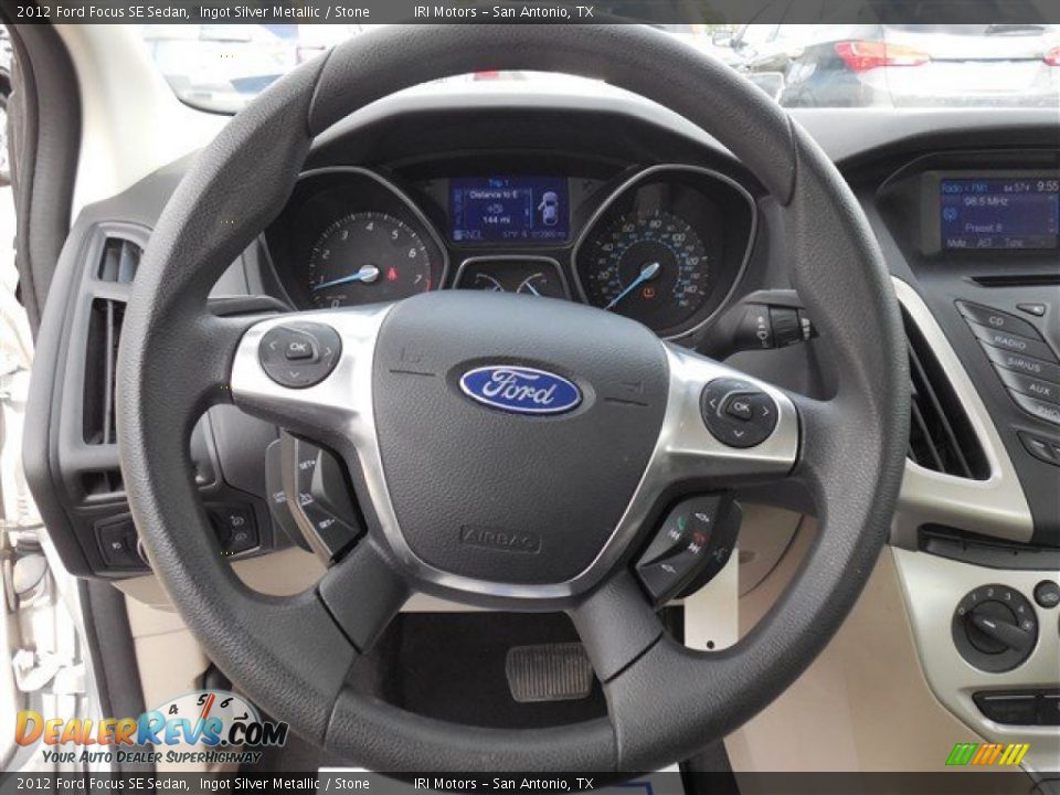 2012 Ford Focus SE Sedan Ingot Silver Metallic / Stone Photo #19
