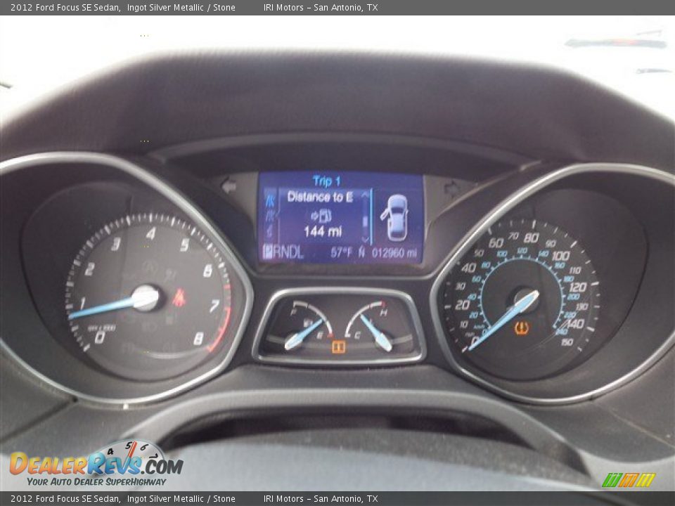 2012 Ford Focus SE Sedan Ingot Silver Metallic / Stone Photo #22