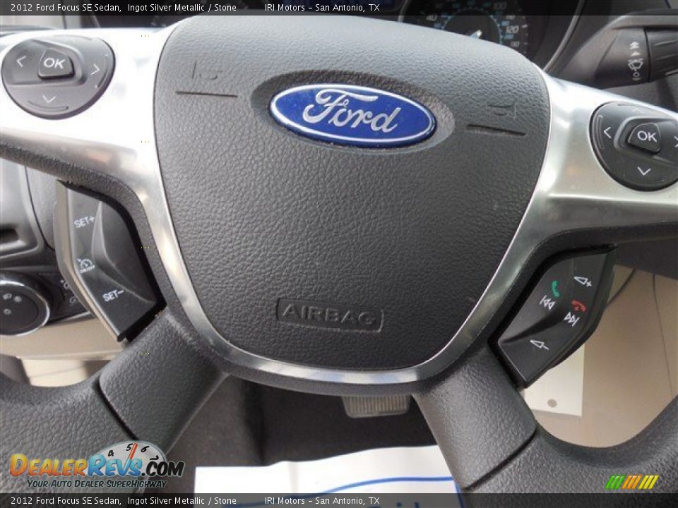 2012 Ford Focus SE Sedan Ingot Silver Metallic / Stone Photo #23