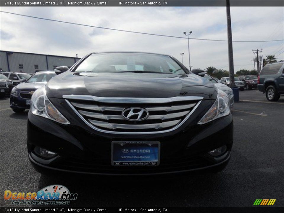 2013 Hyundai Sonata Limited 2.0T Midnight Black / Camel Photo #3