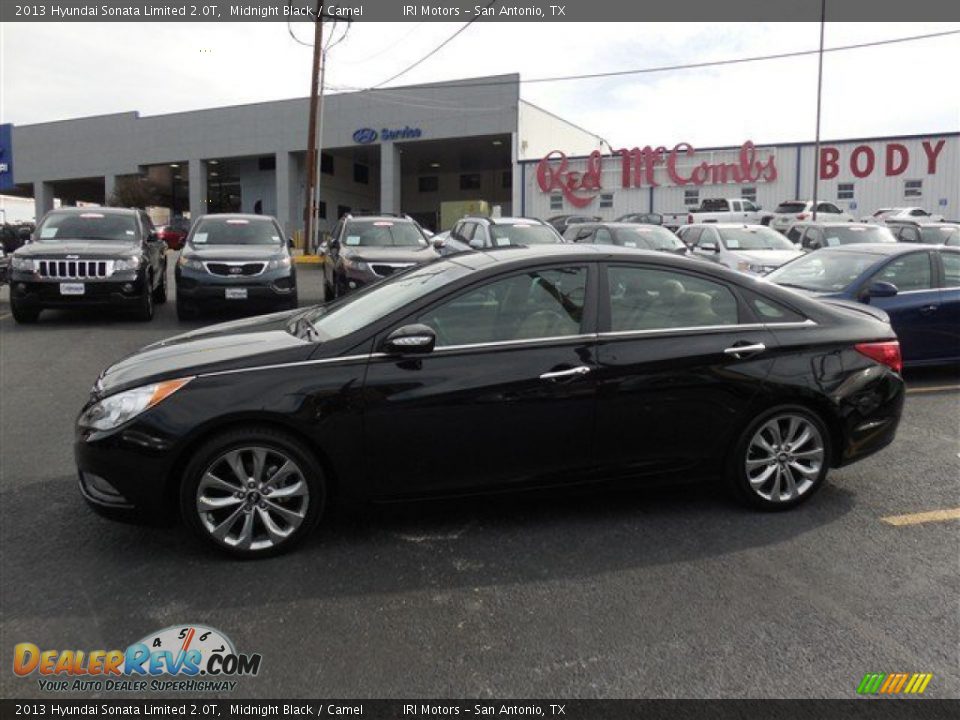 2013 Hyundai Sonata Limited 2.0T Midnight Black / Camel Photo #6