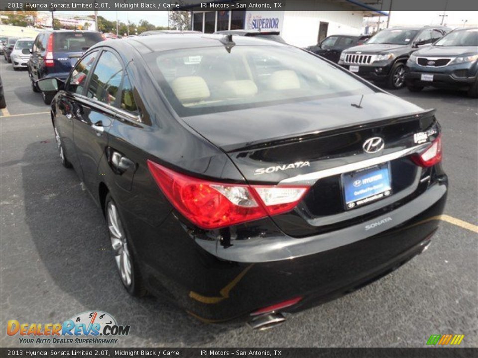 2013 Hyundai Sonata Limited 2.0T Midnight Black / Camel Photo #9