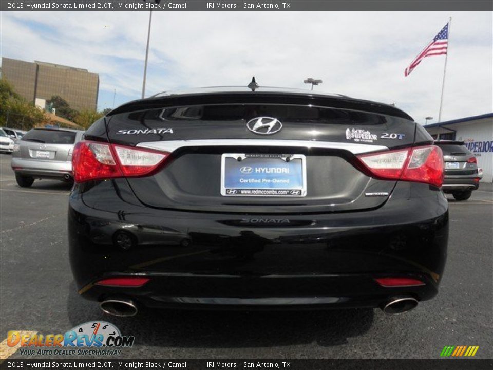 2013 Hyundai Sonata Limited 2.0T Midnight Black / Camel Photo #11