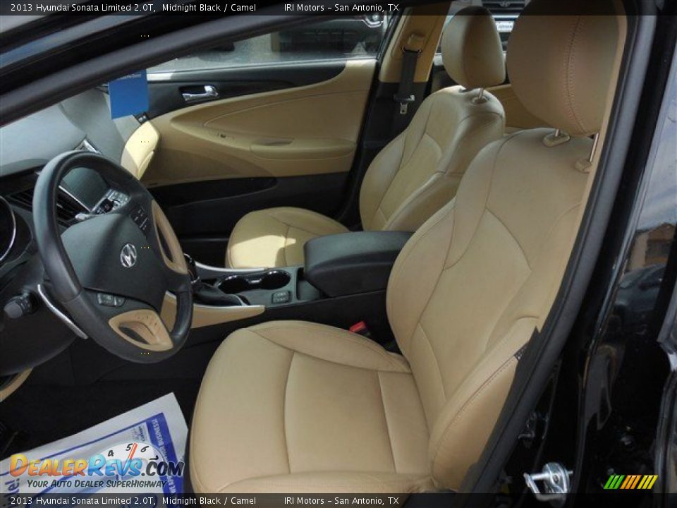 2013 Hyundai Sonata Limited 2.0T Midnight Black / Camel Photo #15