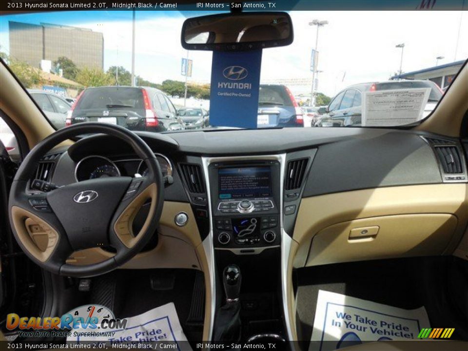 2013 Hyundai Sonata Limited 2.0T Midnight Black / Camel Photo #19