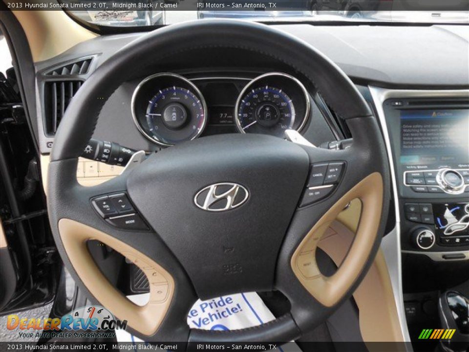 2013 Hyundai Sonata Limited 2.0T Midnight Black / Camel Photo #22