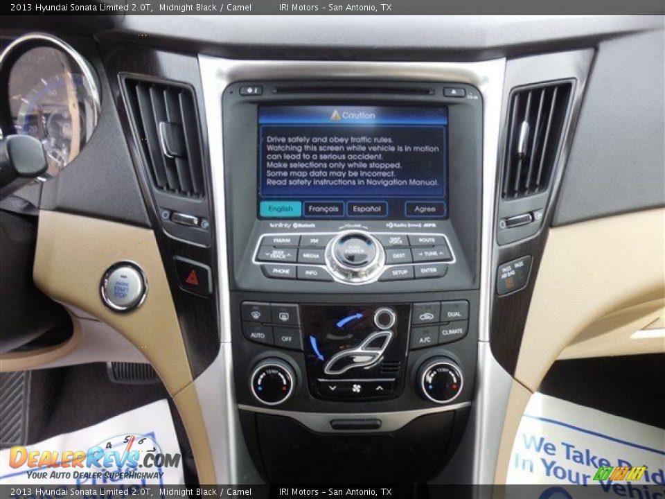 2013 Hyundai Sonata Limited 2.0T Midnight Black / Camel Photo #23