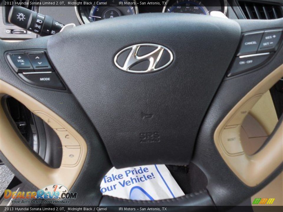 2013 Hyundai Sonata Limited 2.0T Midnight Black / Camel Photo #26