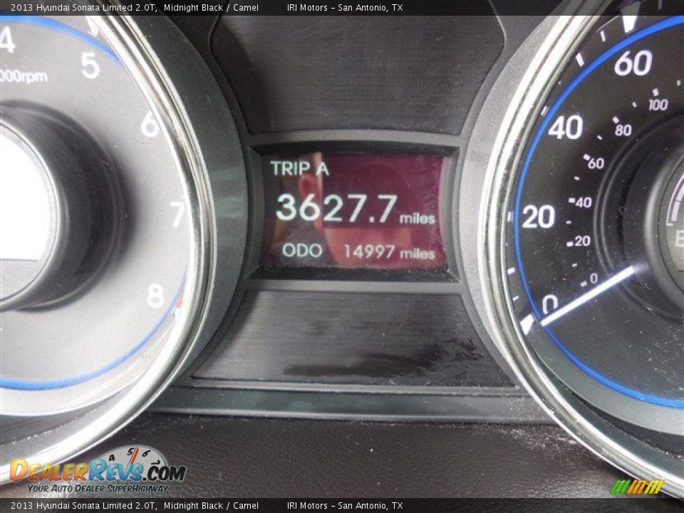 2013 Hyundai Sonata Limited 2.0T Midnight Black / Camel Photo #30