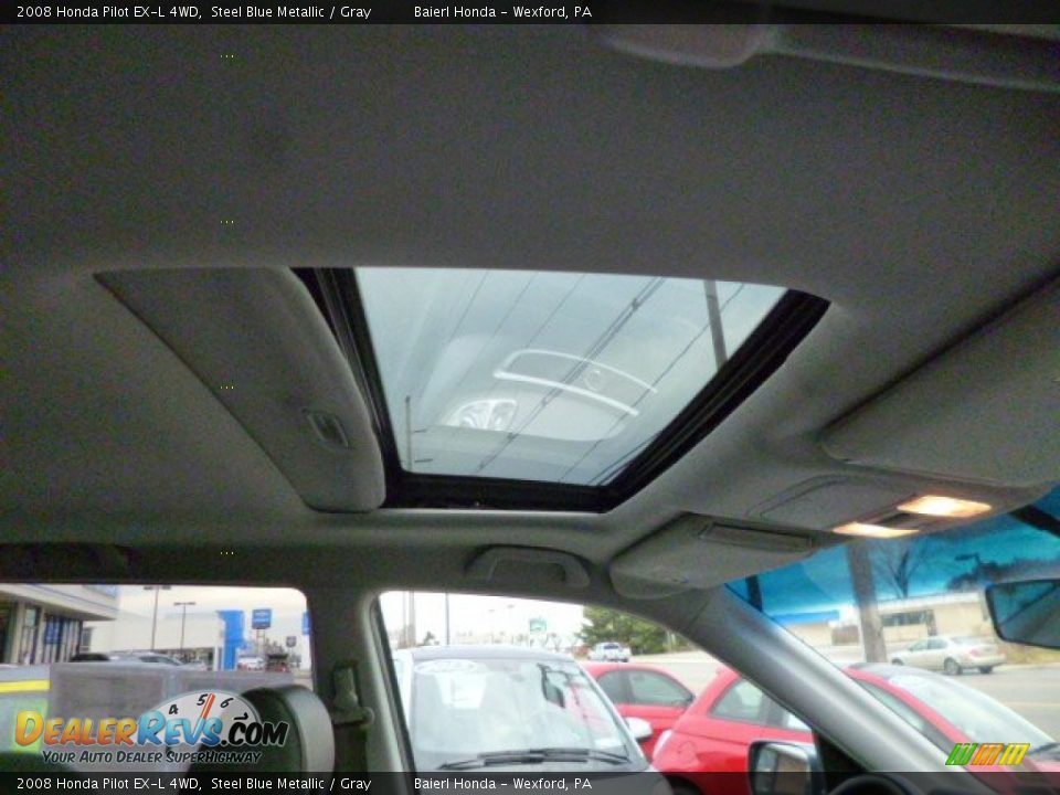 2008 Honda Pilot EX-L 4WD Steel Blue Metallic / Gray Photo #11