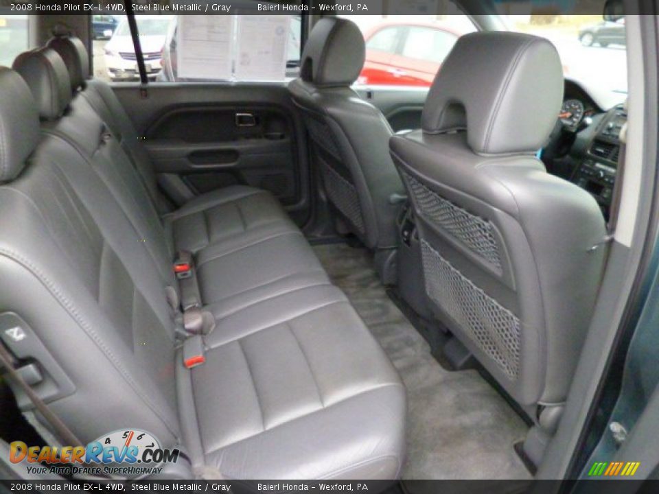 2008 Honda Pilot EX-L 4WD Steel Blue Metallic / Gray Photo #12