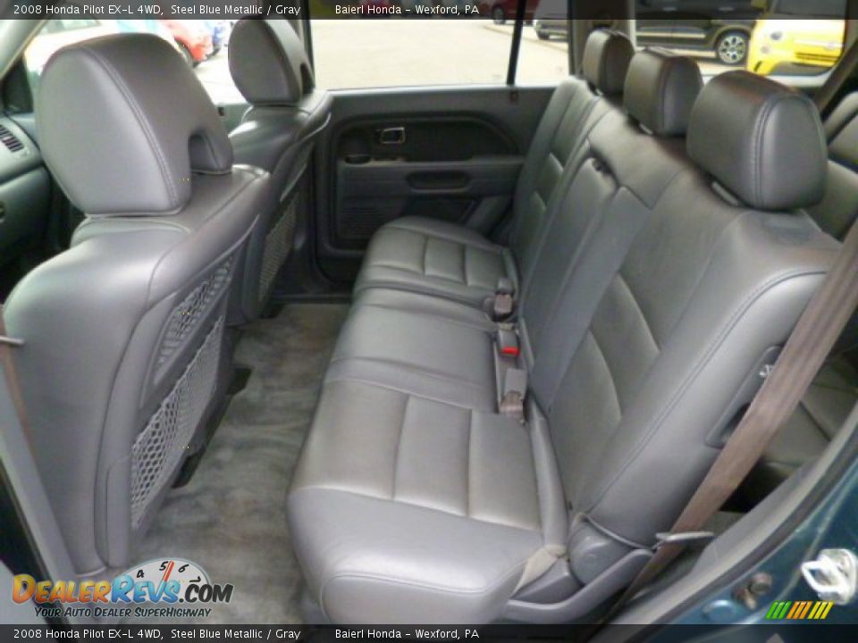 2008 Honda Pilot EX-L 4WD Steel Blue Metallic / Gray Photo #14
