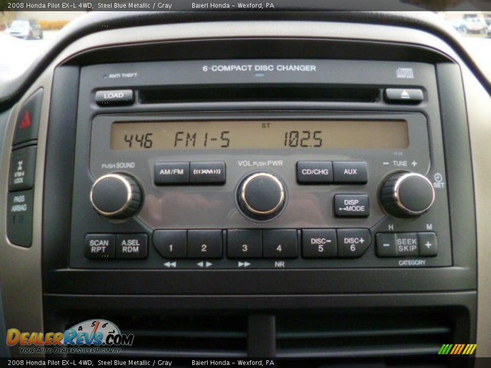 2008 Honda Pilot EX-L 4WD Steel Blue Metallic / Gray Photo #19