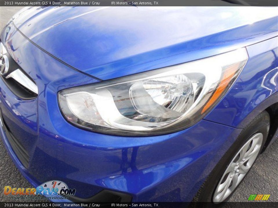 2013 Hyundai Accent GLS 4 Door Marathon Blue / Gray Photo #4