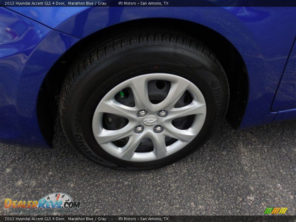 2013 Hyundai Accent GLS 4 Door Marathon Blue / Gray Photo #5