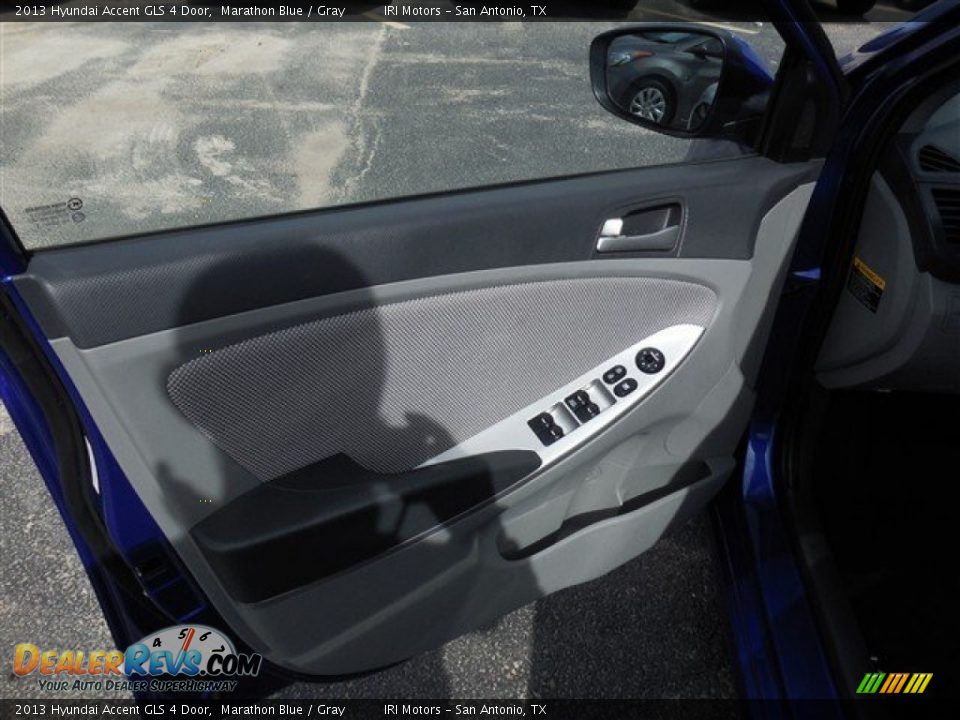 2013 Hyundai Accent GLS 4 Door Marathon Blue / Gray Photo #10