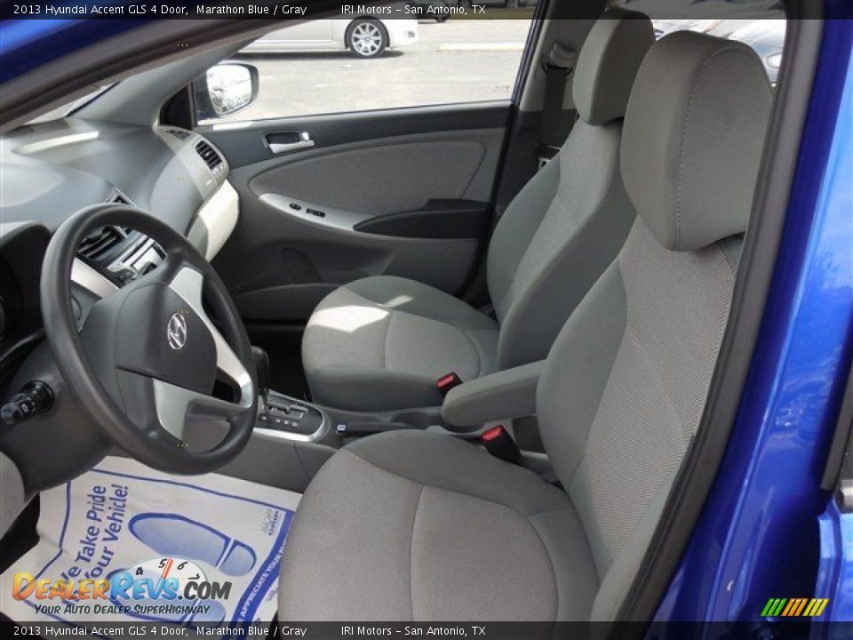 2013 Hyundai Accent GLS 4 Door Marathon Blue / Gray Photo #12
