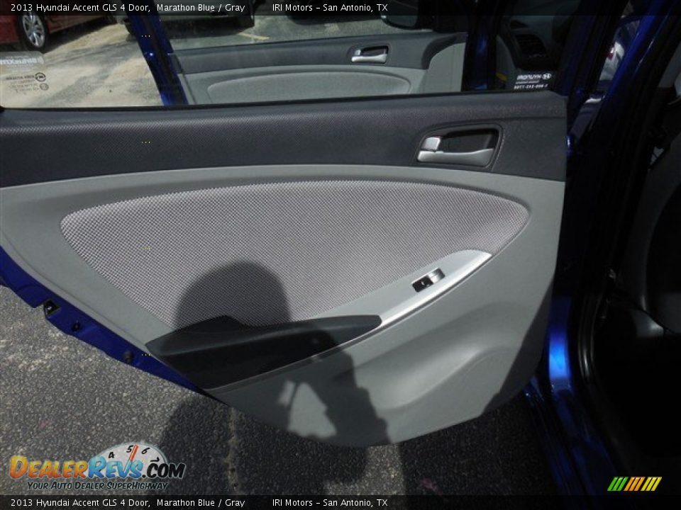 2013 Hyundai Accent GLS 4 Door Marathon Blue / Gray Photo #13