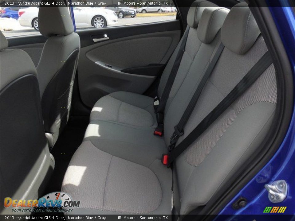 2013 Hyundai Accent GLS 4 Door Marathon Blue / Gray Photo #14