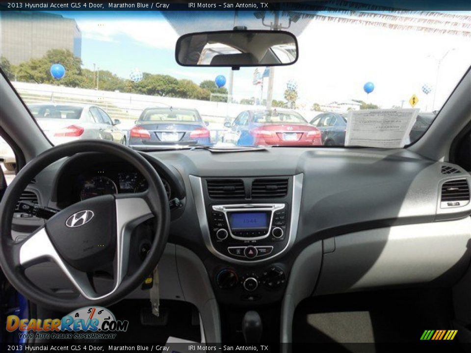 2013 Hyundai Accent GLS 4 Door Marathon Blue / Gray Photo #15