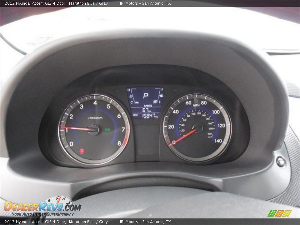 2013 Hyundai Accent GLS 4 Door Marathon Blue / Gray Photo #18