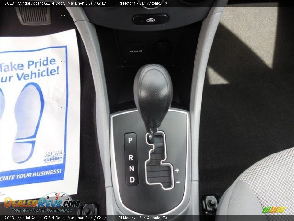 2013 Hyundai Accent GLS 4 Door Marathon Blue / Gray Photo #21