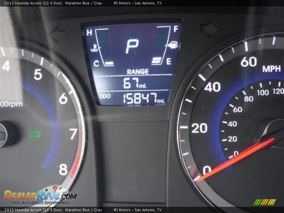 2013 Hyundai Accent GLS 4 Door Marathon Blue / Gray Photo #22