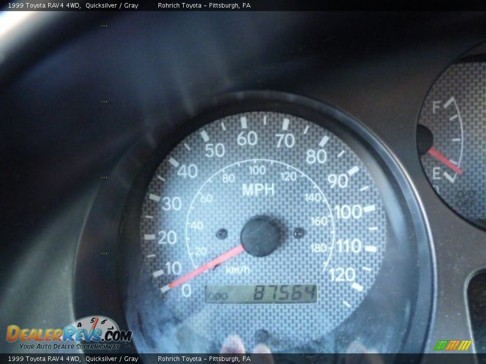 1999 Toyota RAV4 4WD Quicksilver / Gray Photo #9
