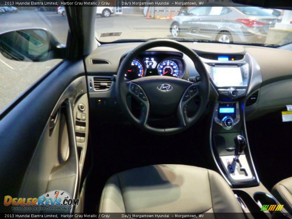 2013 Hyundai Elantra Limited Harbor Gray Metallic / Gray Photo #14