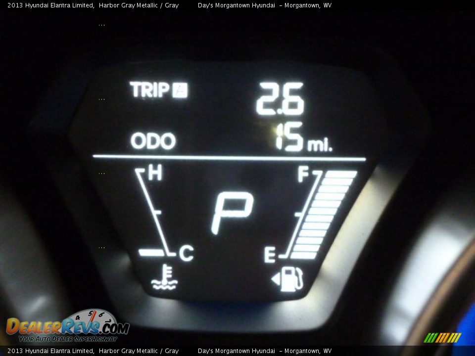 2013 Hyundai Elantra Limited Harbor Gray Metallic / Gray Photo #20