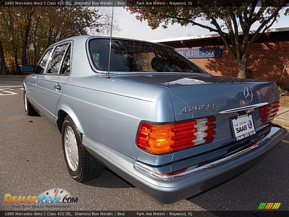 1986 Mercedes-Benz S Class 420 SEL Diamond Blue Metallic / Blue Photo #3