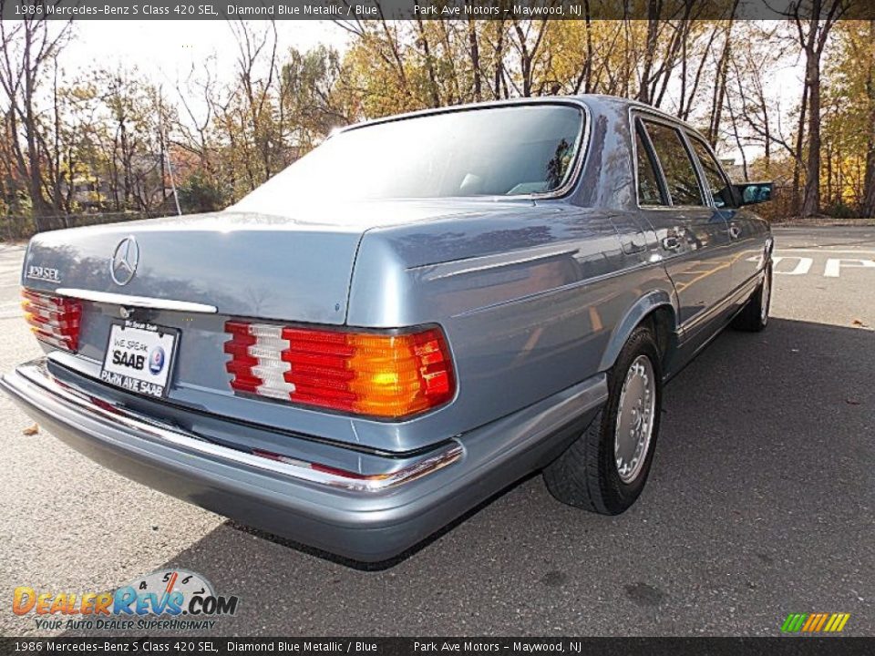 1986 Mercedes-Benz S Class 420 SEL Diamond Blue Metallic / Blue Photo #5
