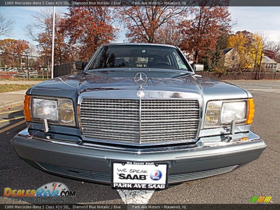 1986 Mercedes-Benz S Class 420 SEL Diamond Blue Metallic / Blue Photo #8