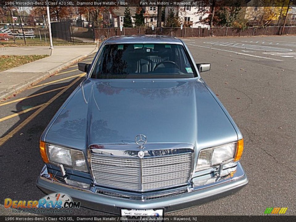1986 Mercedes-Benz S Class 420 SEL Diamond Blue Metallic / Blue Photo #9