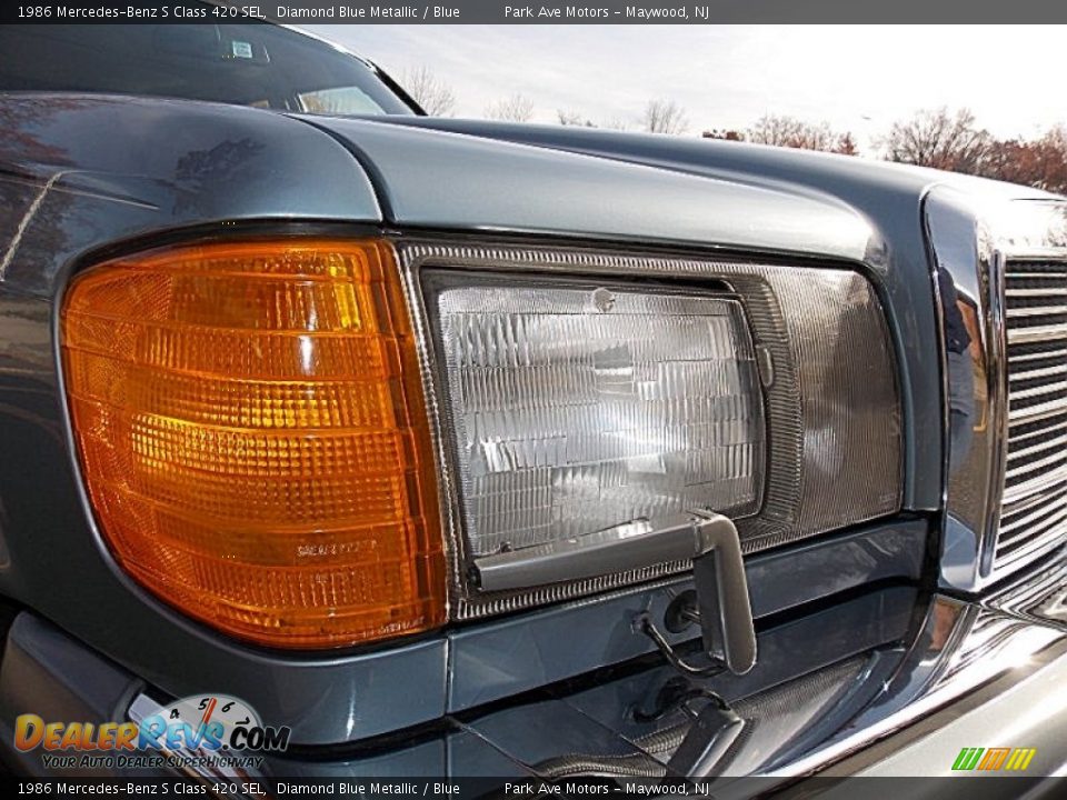 1986 Mercedes-Benz S Class 420 SEL Diamond Blue Metallic / Blue Photo #10