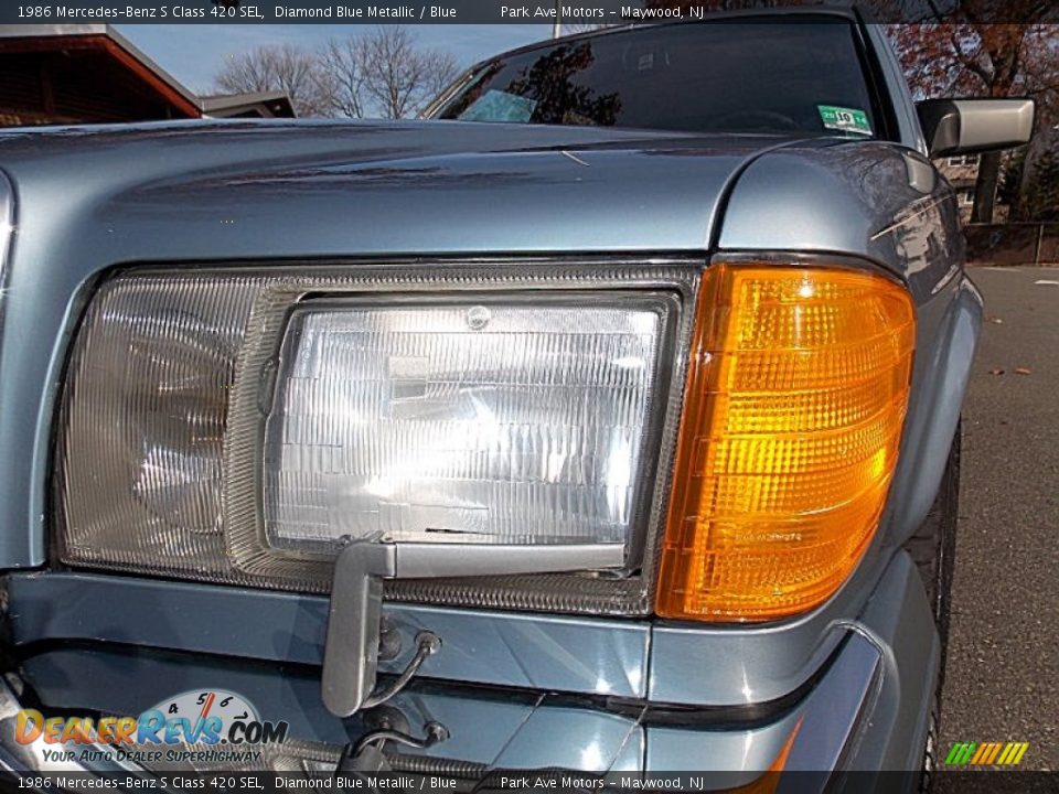 1986 Mercedes-Benz S Class 420 SEL Diamond Blue Metallic / Blue Photo #11