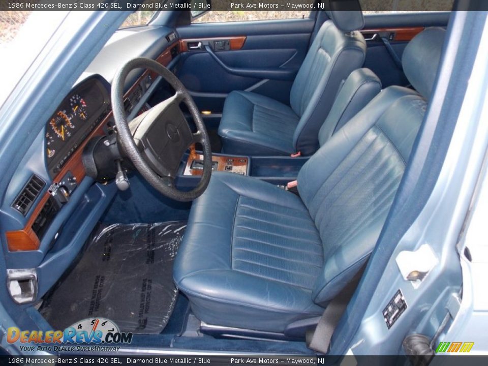 Blue Interior - 1986 Mercedes-Benz S Class 420 SEL Photo #14