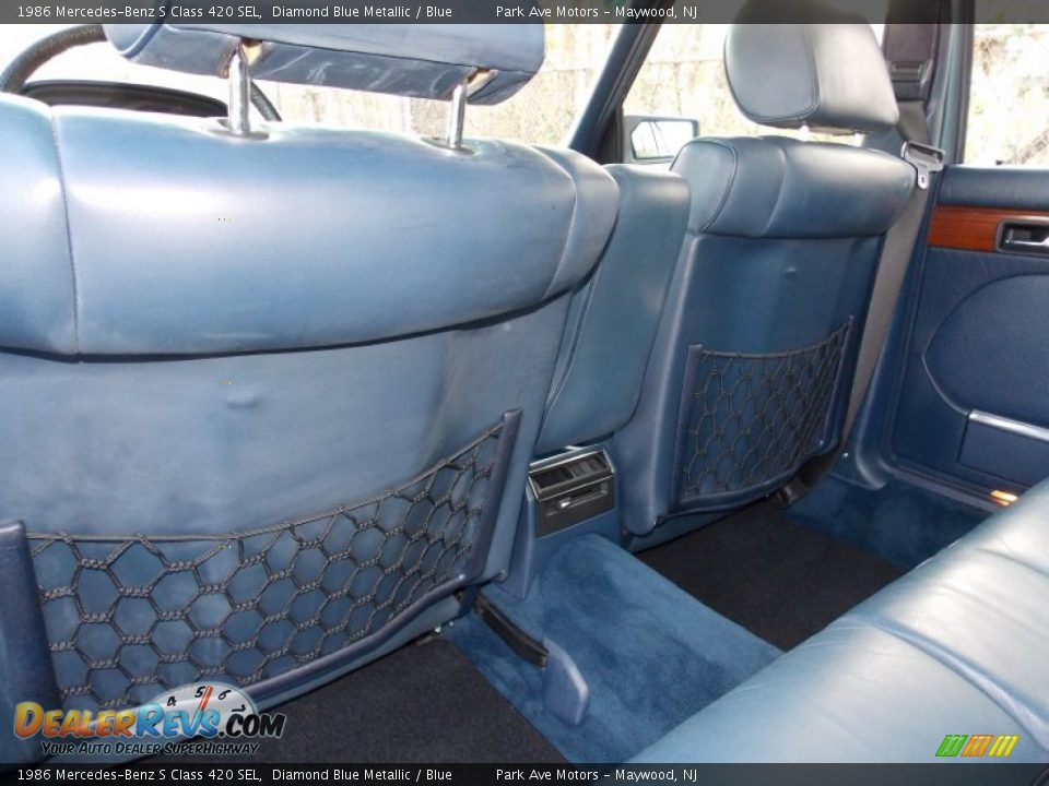 1986 Mercedes-Benz S Class 420 SEL Diamond Blue Metallic / Blue Photo #23
