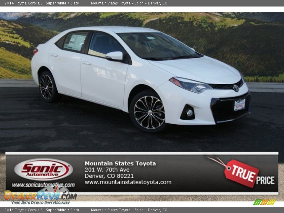 2014 Toyota Corolla S Super White / Black Photo #1